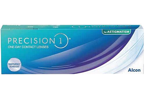 PRECISION1 for ASTIGMATISM פרסיז'ן 1 עם צילינדר עדשות מגע יומיות איכותיות מסיליקון הידרוג'ל
