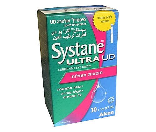 Systane ULTRA UD - סיסטיין אולטרה UD טיפות הרטבה לעיניים באמפולות אישיות לשימוש חד פעמי
