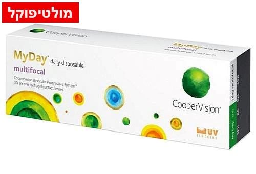 רק 122 ₪ לחב' MyDay daily multifocal מאי דיי מולטיפוקל עדשות מגע יומיות רב מוקדיות