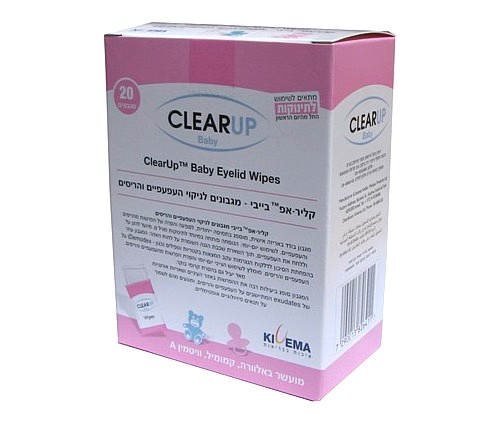 CLEARUP Baby קלייר אפ בייבי מגבונים לניקוי העפעפיים והריסים לילדים ותינוקות