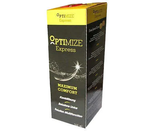 Optimize Express אופטימייז אקספרס תמיסה לניקוי וחיטוי עדשות מגע רכות