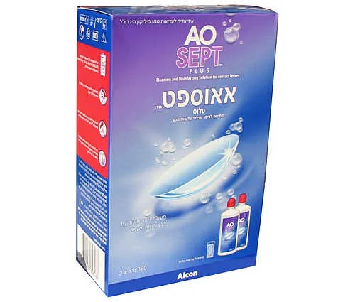 AOSEPT® PLUS - אאוספט - תמיסת ניקוי וחיטוי לעדשות מגע ללא חומר משמר