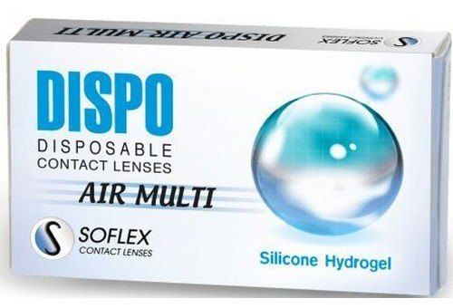 DISPO AIR MULTI דיספו אייר מולטיפוקל עדשות מגע חודשיות סיליקון הידרוג'ל