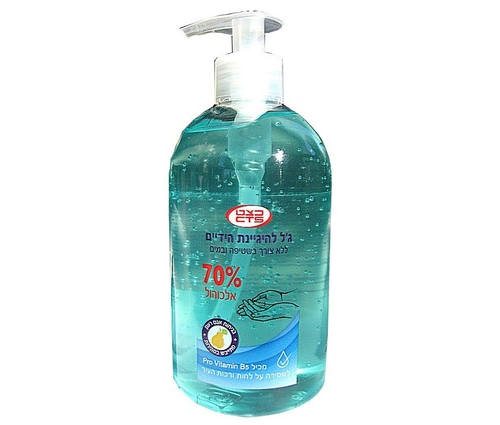 אלכוג'ל 500ml מבית כצט בניחוח אגס רענן להיגיינת הידיים מכיל 70% אלכוהול